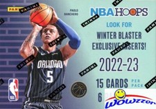 2022/23 Panini Hoops Holiday Basketball EXCLUSIVE Blaster Box-90 Cards+AUTO/MEM