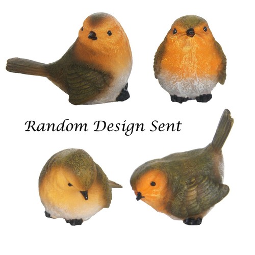 Ornement De Jardin En Polyresine 15Cm Robin - Design Au Hasard - Photo 2/3