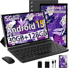 2026 Android 15 Tablet 10.1 Inch Tablets, 30GB RAM 128GB ROM 1TB Expand, 8000Mah