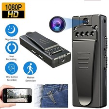 1080P HD Camcorder Mini Police Body Camera 180  Video DVR IR Night Cam 36 Hours