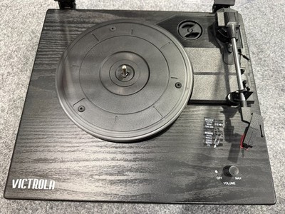 Victrola Montauk 3-Speed Bluetooth Record Player w/ Speakers Dust Cover Tested