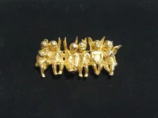 Vintage Angel / Christmas Brooch Edgar Berebi All In A Row Angels Pin