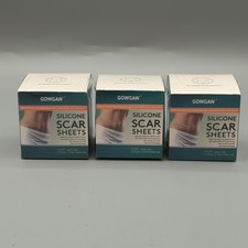 Lot of 3 GOWGAW Silicone Scar Sheets 1.6" x 60" Non-invasive, Cut to Size New
