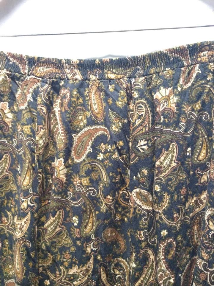 Maxi Falda Vintage Talla 1XP Negra Marrón Cachemira Años 90 Academia Carrera Modesta Foto 4 de 4