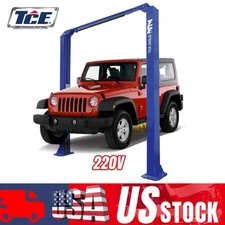 TCE 220V 10,000 LB clear-floor 2 Post Car Lift with truck adapters-Self-pickup