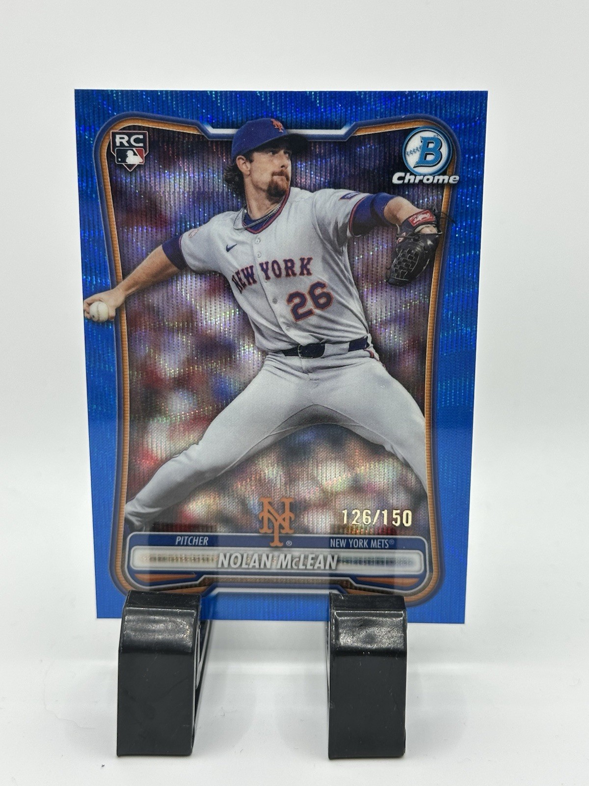 2026 Bowman Chrome - Nolan McLean #80 RC /150 Blue Wave Refractor