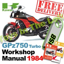 Kawasaki GPZ750 TURBO Manuale Officina Assistenza 1984 - Chiave USB - SPEDIZIONE GRATUITA