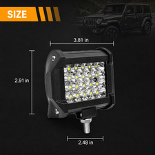 2pcs 72w Led Light Pods - Spotflood Combo 50000hr Life 12v Universal Fit