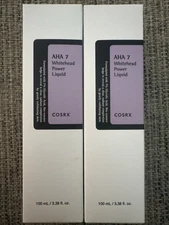 2 COSRX AHA 7 Whitehead Power Liquid, 3.38 fl.oz / 100ml, Whitehead Remover 2027