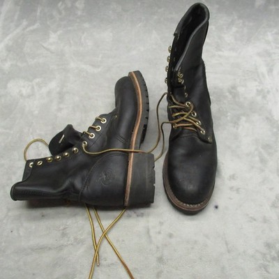 Vtg Georgia Boot Black Logger Leather Work Boots Size US 5.5 Punk Goth Grunge Vtg Georgia Boot Black Logger Leather Work Boots Size US 5.5  main image 3
