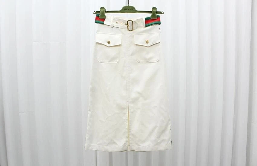 Jupe ceinture blanche jacquard Gucci X Adidas 38 702988 116926795