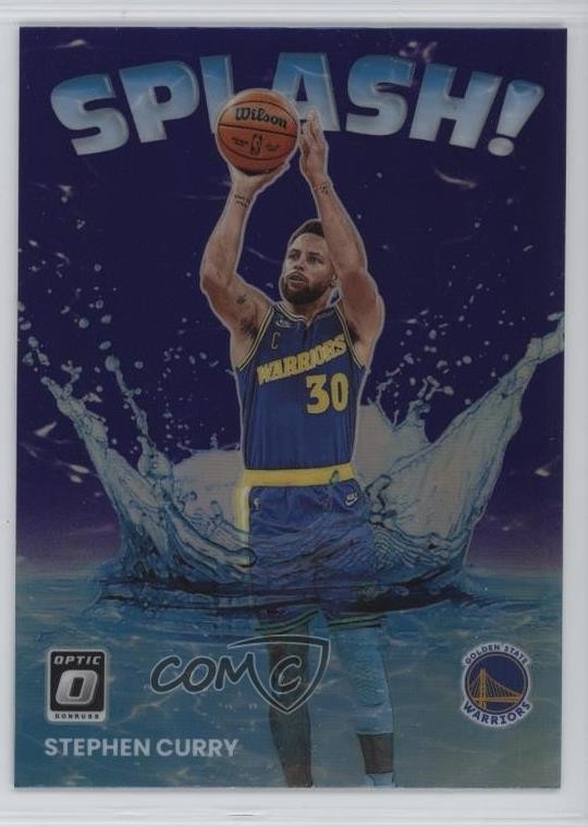 2022-23 Panini Donruss Optic Splash! Purple Prizm Stephen Curry #10 1a11