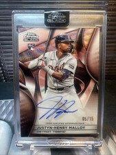 2025 Topps Chrome Black Autographs Rose Gold Wave Justyn-Henry Malloy 5/15