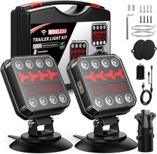 Magnetic Wireless LED Trailer Lights, IP65 Waterproof, 100FT Range