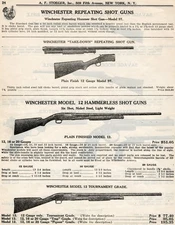 1928 Print Ad of Winchester Model 12 Tournament Grade & 97 Takedown Shotgun