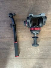 MVH502A Fluid video Head with 75mm Halfball for Tripod Camera Mounting