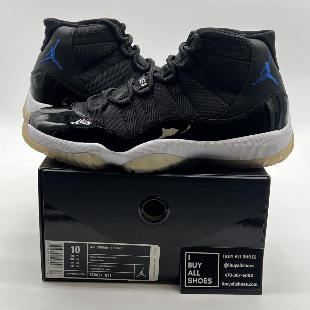 Size 10 Air Jordan 11 Retro 2009 Space Jam (378037-041)