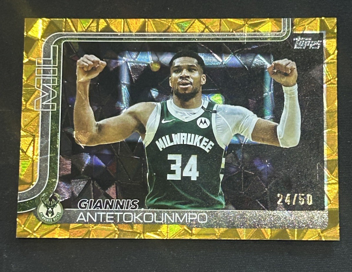 Giannis Antetokounmpo 2025-26 Topps /50 Gold Foul Diamante #54 🔥 Bucks