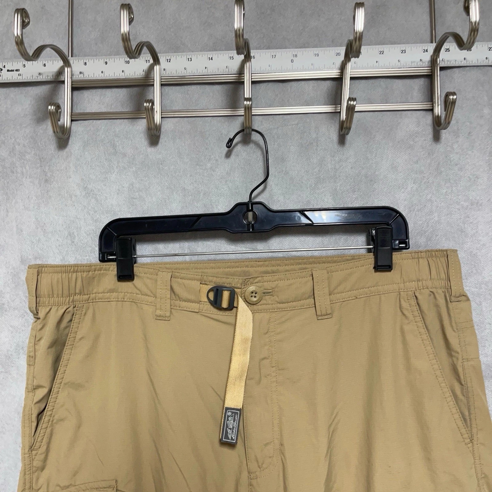 Eddie Bauer Pants Men's 38X32 Travex Belt Convertible Ripstop Cargo Performance