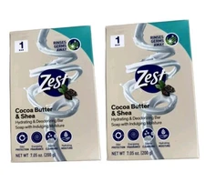 ZEST (2) 7.05 Oz. Bars 🤎🫧 ●COCOA BUTTER/SHEA● Hydrating Deodorizing Soap 🫧.