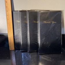 4 Restaurant Check Presenters - Guest Check Card Holder Gold Thank You - 5”x10”
