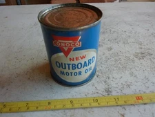 Vintage Rare Style 8 oz. Conoco New Outboard Oil Can Only 1 on eBay! Lot 25-44-A