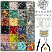 Xmada Jewelry Beads Making Kit 1587 pcs - Beads, Crystal, Pliers, Earring Hooks
