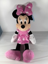 NWT Disney Minnie Mouse Plush Pink Polka Dot Dress Bow Stuffed Toy