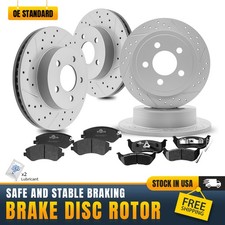 Front Rear Brake Disc Rotors And Ceramic Pads for 2003 -2006 2007 Jeep Liberty