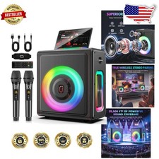 Karaoke Machine for Adults - AI Pitch Fix, Echo Control, 24hr Playtime