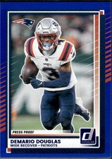 2025 Donruss #199 Demario Douglas Press Proofs Blue
