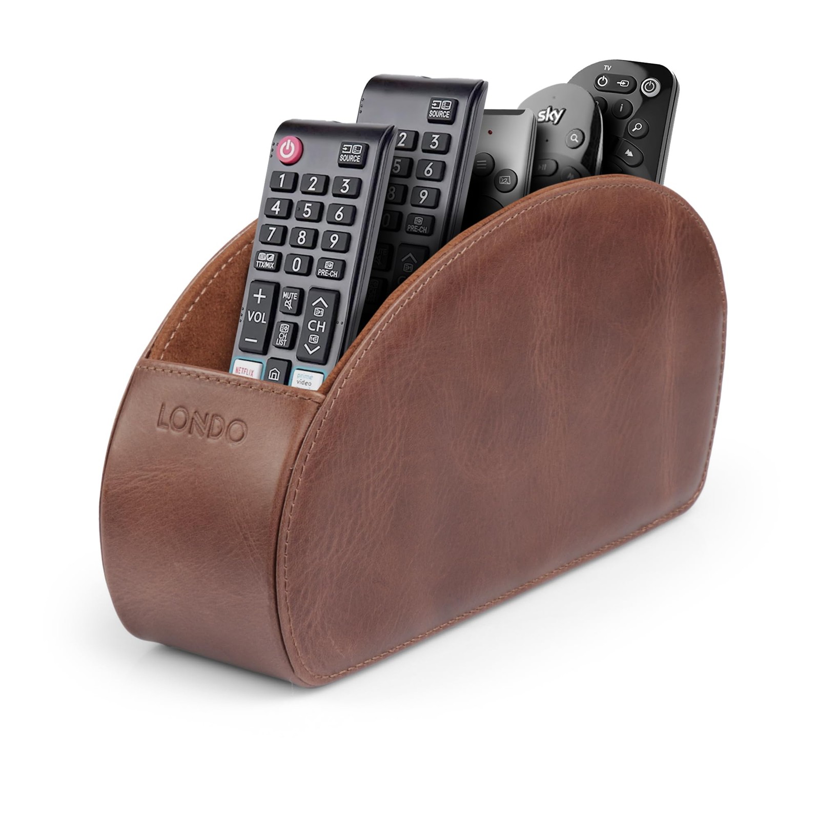 Control Holder With 5 Pockets - Store Dvd Blu-ray Tv Roku Or Apple