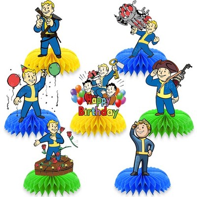 Fallout Wabenaufsteller Kinder Geburtstagsdeko Tischdeko Wabenball Partydeko