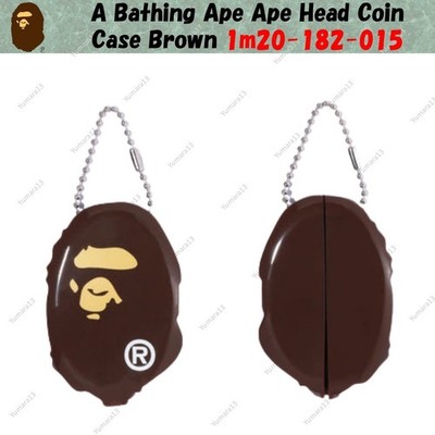 A Bathing Ape Ape Head Coin Case Brown 1m20-182-015