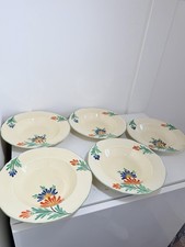 Royal Venton Ware Soup Bowls x5 John Steventon & Sons Floral Vintage 22cm