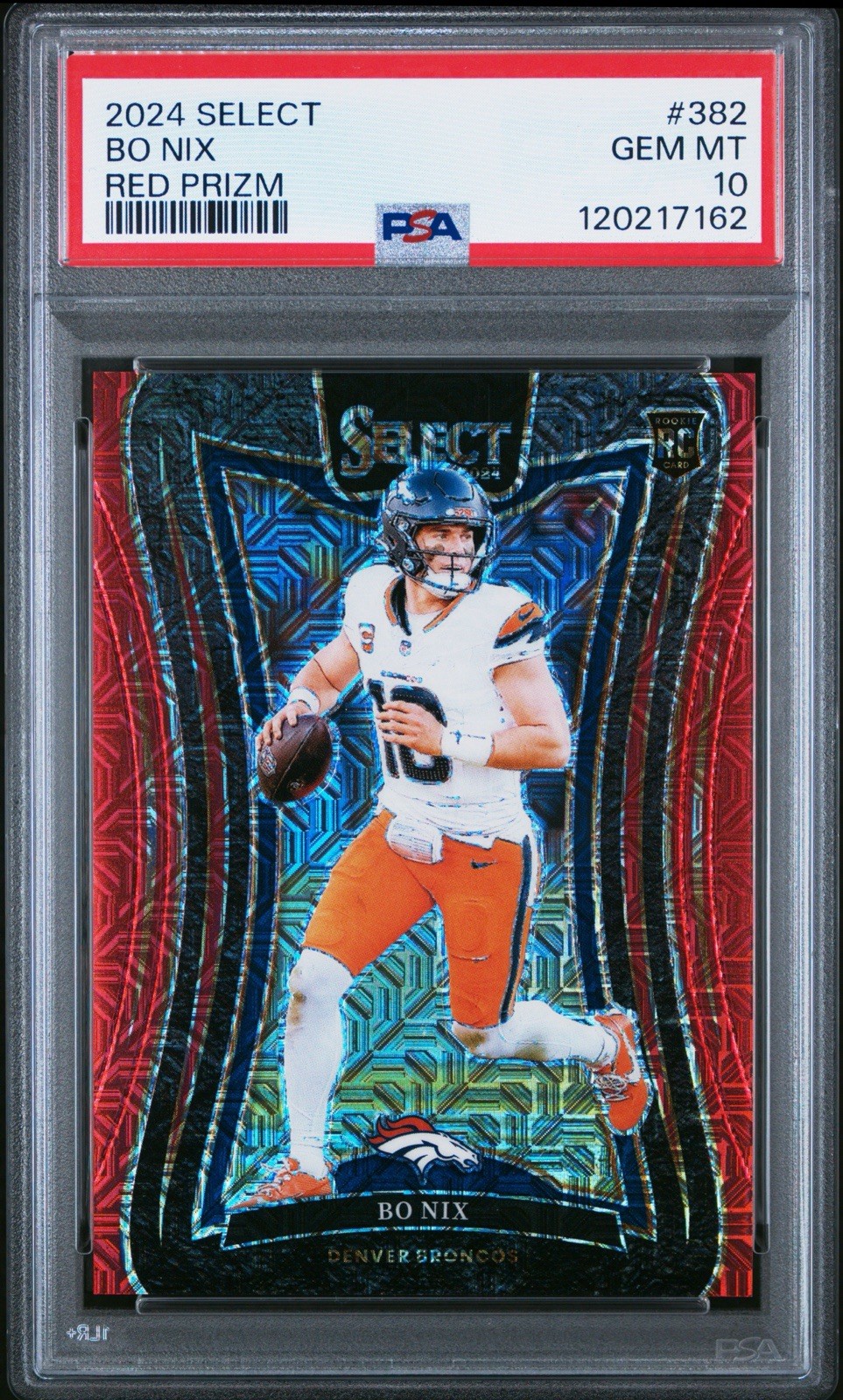 Bo Nix Panini Select #382 Red Disco