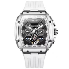 GELATU Luxury Wristwatches automatic watch Diamond tonneau case Skeleton 45mm