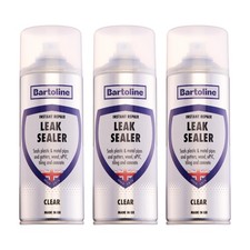 3x Bartoline Leak Sealer Przezroczysta wodoodporna rynna natryskowa Rura Naprawa dachu 400mL