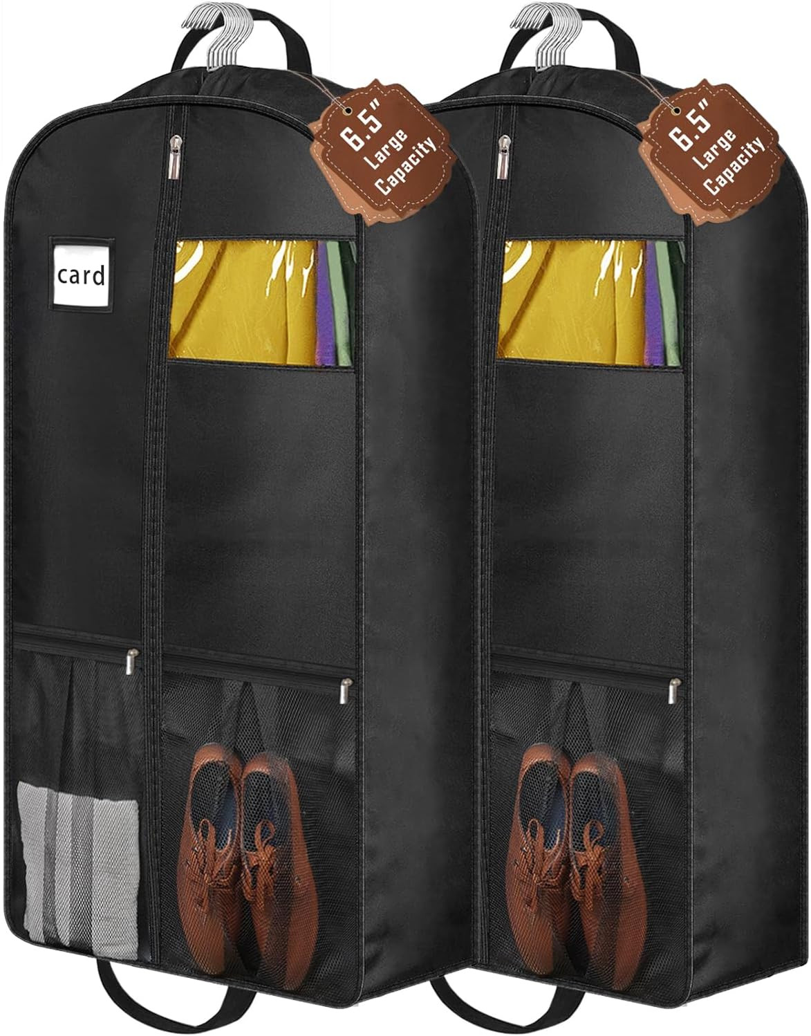 STEPONE 6.5" Gusseted Heavy Duty Garment Bags for Travel 43" Suit Bags for Close