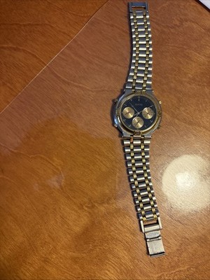Gucci Chronograph Black/Gold Dial Quartz 9400 Vintage Watch Men