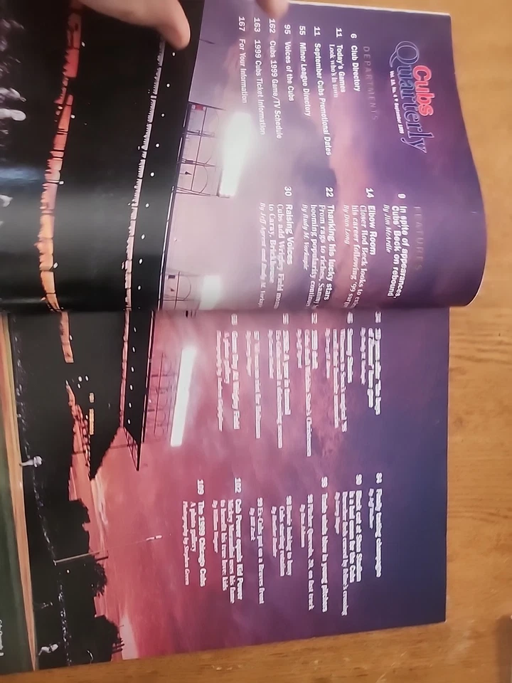 Cubs Quarterly Magazine Sep 1999 Sammy Sosa Chicago Cubs MLB Vintage - Image 4 of 4