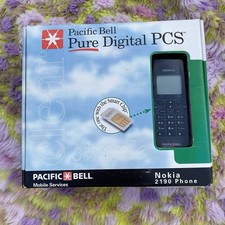 Vintage 90s Nokia 2190 Phone Pacific Bell Mobile PCS In Box Complete Open Cell