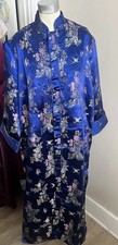 Shanghai China Womens Multicolor Floral Embroidered Kimono Robe Size XXL