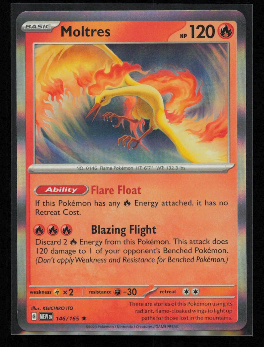 Moltres 146/165 Pokemon 151 Rare Near Mint