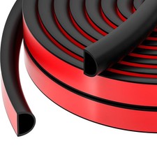 RAINFLOW 20FT Weather Stripping Door Seal - Self Adhesive Black