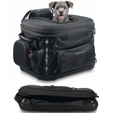 Motorcycle Dog Cat Carrier, Portable Pet Carrier Weather-Proof Pet Crate Trav...