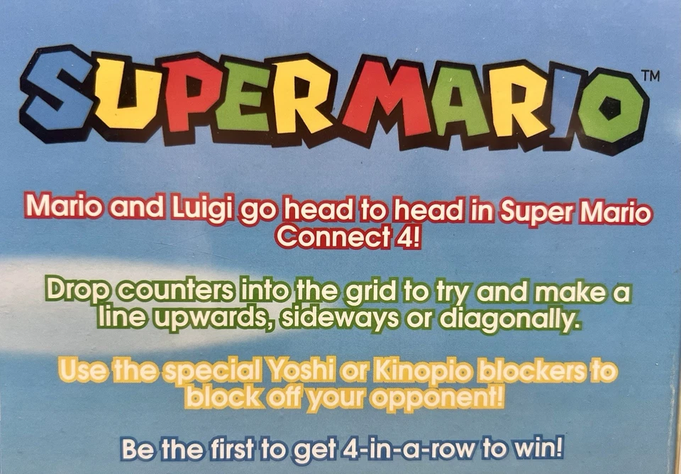 Mario Bros Vintage Connect 4 NEW Sealed Lic Nintendo Board Game 2015. Top seller - Image 4 of 4