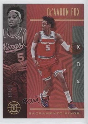 2019-20 Panini Illusions Trophy Collection Red 71/99 De'Aaron Fox #7 0b9t