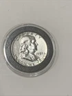 1959 Benjamin Franklin 90% Silver Coin Half Dollar Circulated 50 Cent Piece