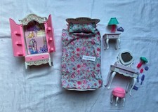 Barbie Schlafzimmer Möbel Bett Schrank Schminktisch 90er Sammler
